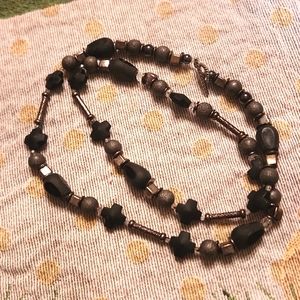 Unisex mens long bead necklace
